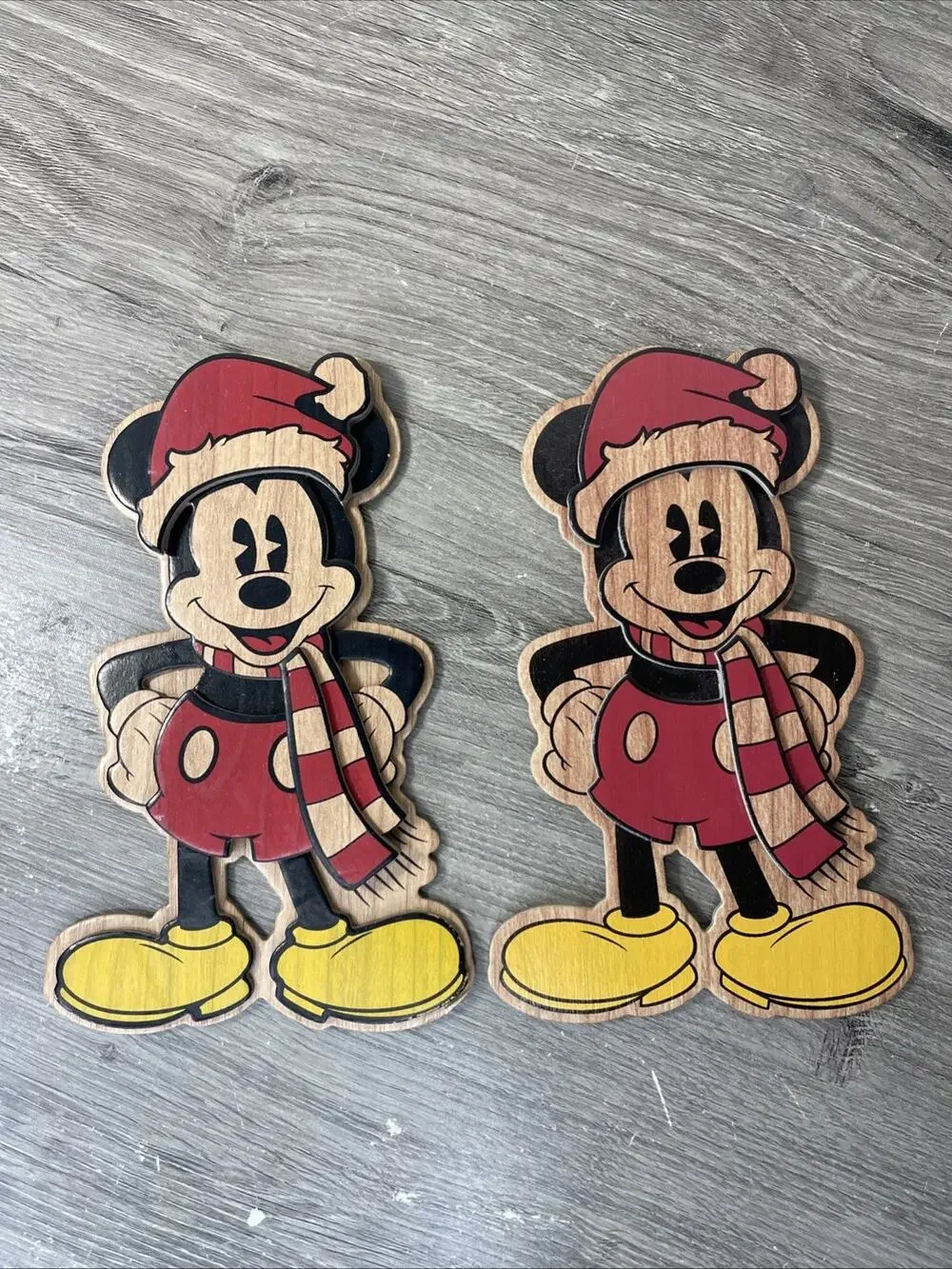 Mickey Mouse Hallmark Signature Disney Collectable Wooden Image Set Of 2